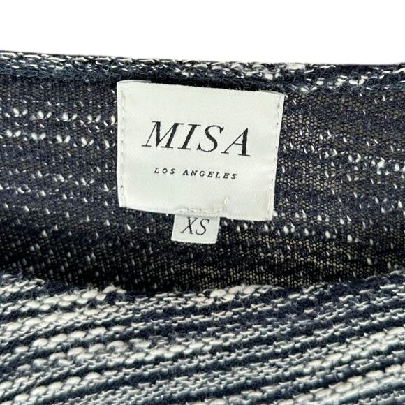 MISA LOS ANGELES Karine Blue Fringe Pullover Sweater Women's Size XS Navy Chic - Picture 6 of 6